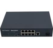Switch 8 ports 10/100 PoE+ 120W + 1 port Gigabit Uplink combo RJ45/SFP