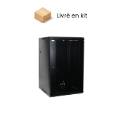 Coffret 19" - 18U 600 x 600 mm - Noir | En kit