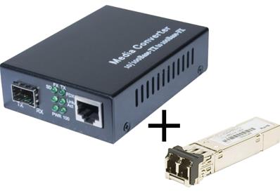 Convertisseur Gigabit RJ45/LC multimode