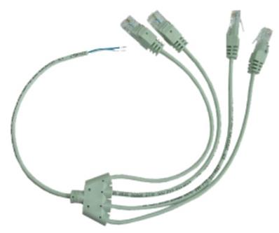 Cordon en y sur RJ45 | 1 entrée nue / 4 sorties rj45