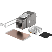 Embase RJ45 Cat. 8.1 S/FTP avec volet | KX Système